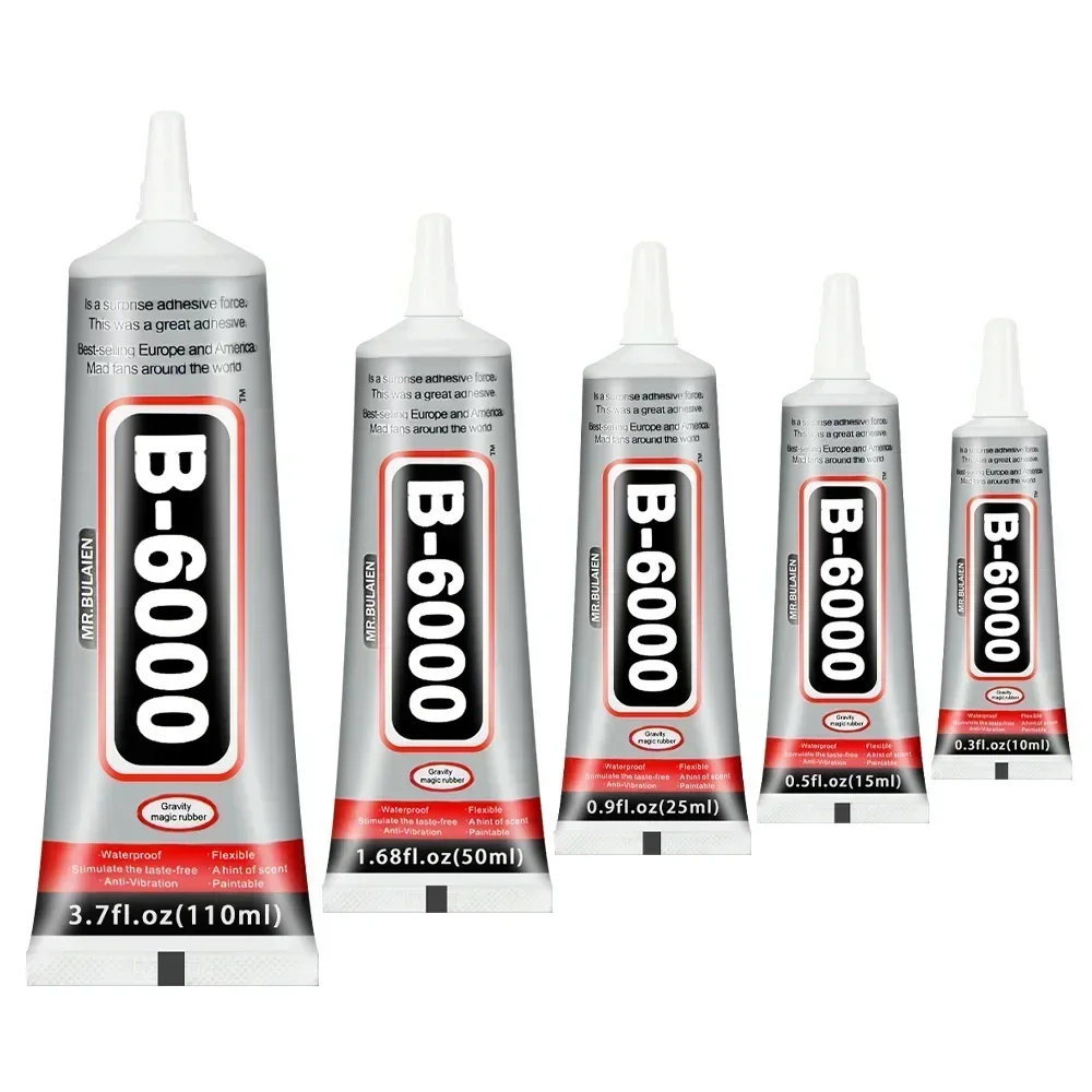 

B6000 9 мл 15 мл 25 мл 50 мл Стразы Кристалл Клей Экран мобильного телефона Супер клей Ремонт Ювелирных изделий DIY Ремесла Стеклянные принадлежности