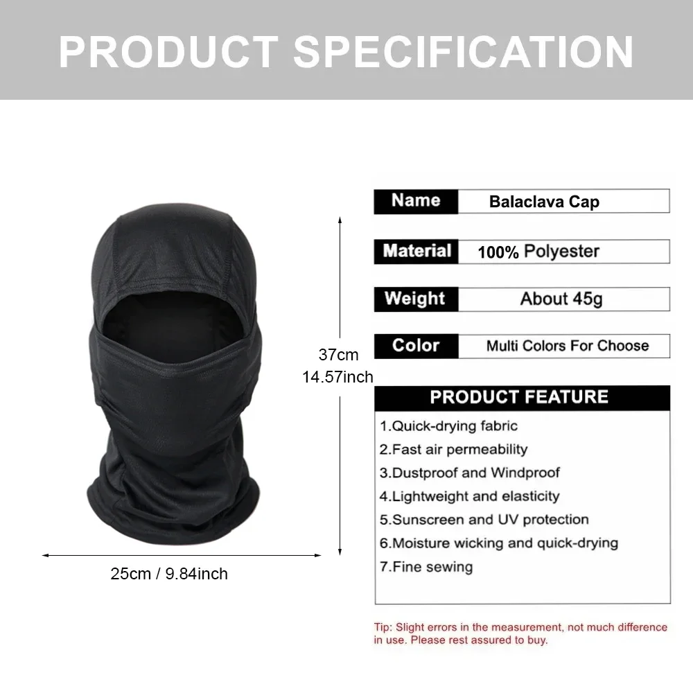 Camouflage Balaclava Cap Outdoor Breathable Sunscreen Full Face Mask Bicycle Motorcycle Helmet Inner Cap Men Women Cycling Mask
