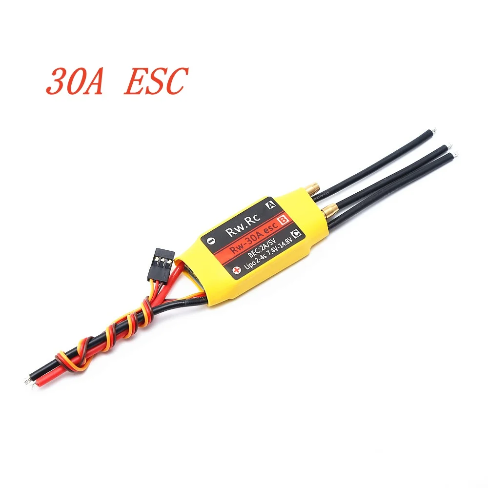 Waterdichte Borstelloze RW.RC 30A 50A 80A 125A 200A ESC Speed Controller 2-6S Lipo 5 V/5A BEC Met UBEC voor RC Boot Schip Model Onderdelen