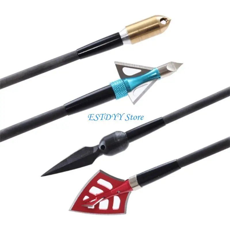 

G6DE 10Pcs Aluminum Arrows Inserts Arrowheads Connector for Diameter.4.2mm Arrows Shaf
