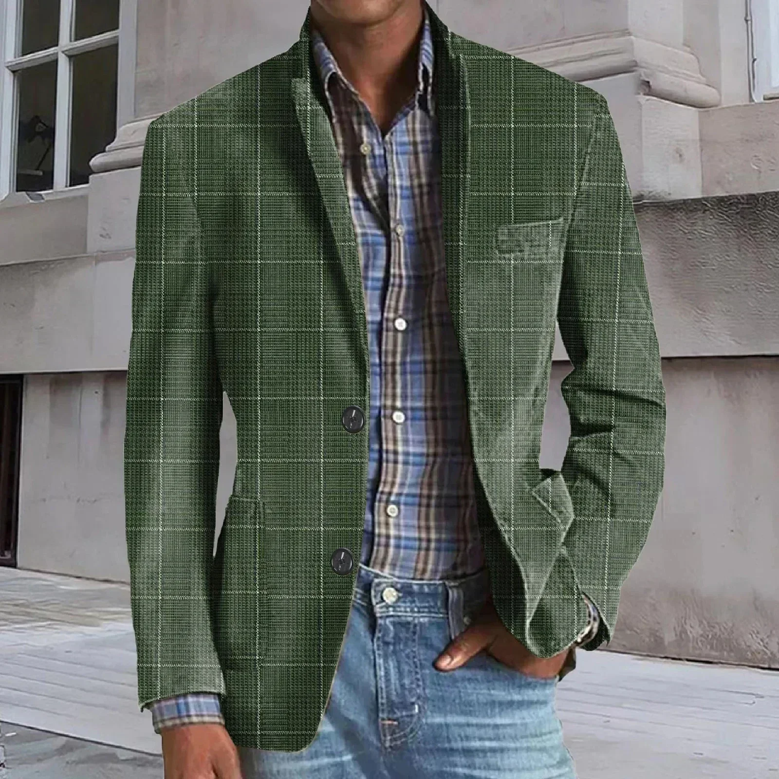 A1775 High Quality Leisure Suit Spring and Autumn New Fashion Handsome Business Leisure Middle-aged Men Suit Woolen Coat