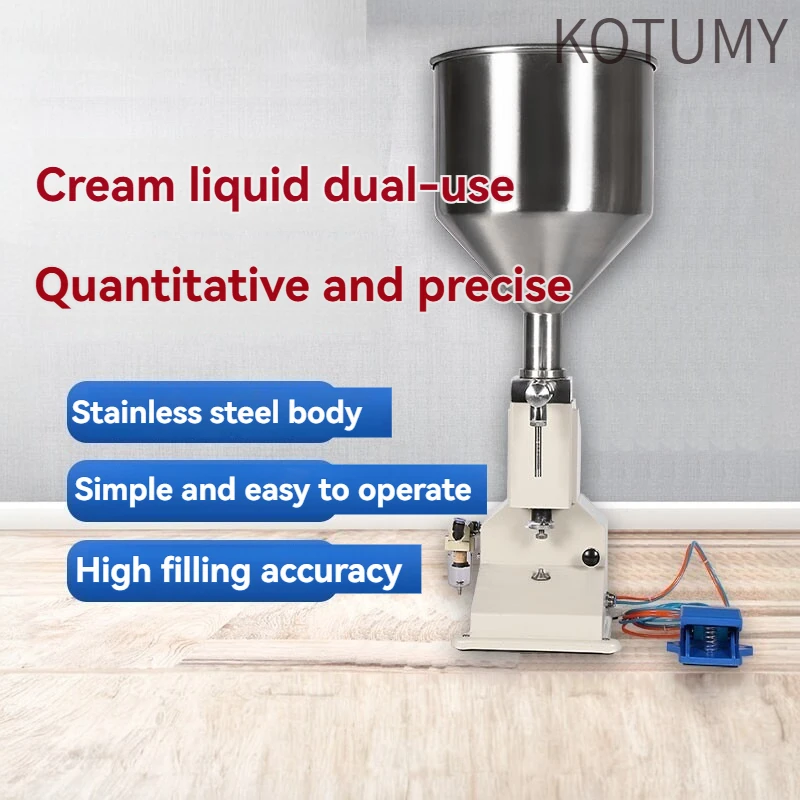 KOTUMY A02 High Precision Pneumatic Liquid Paste Filler, Small Quantitative Filling Machine
