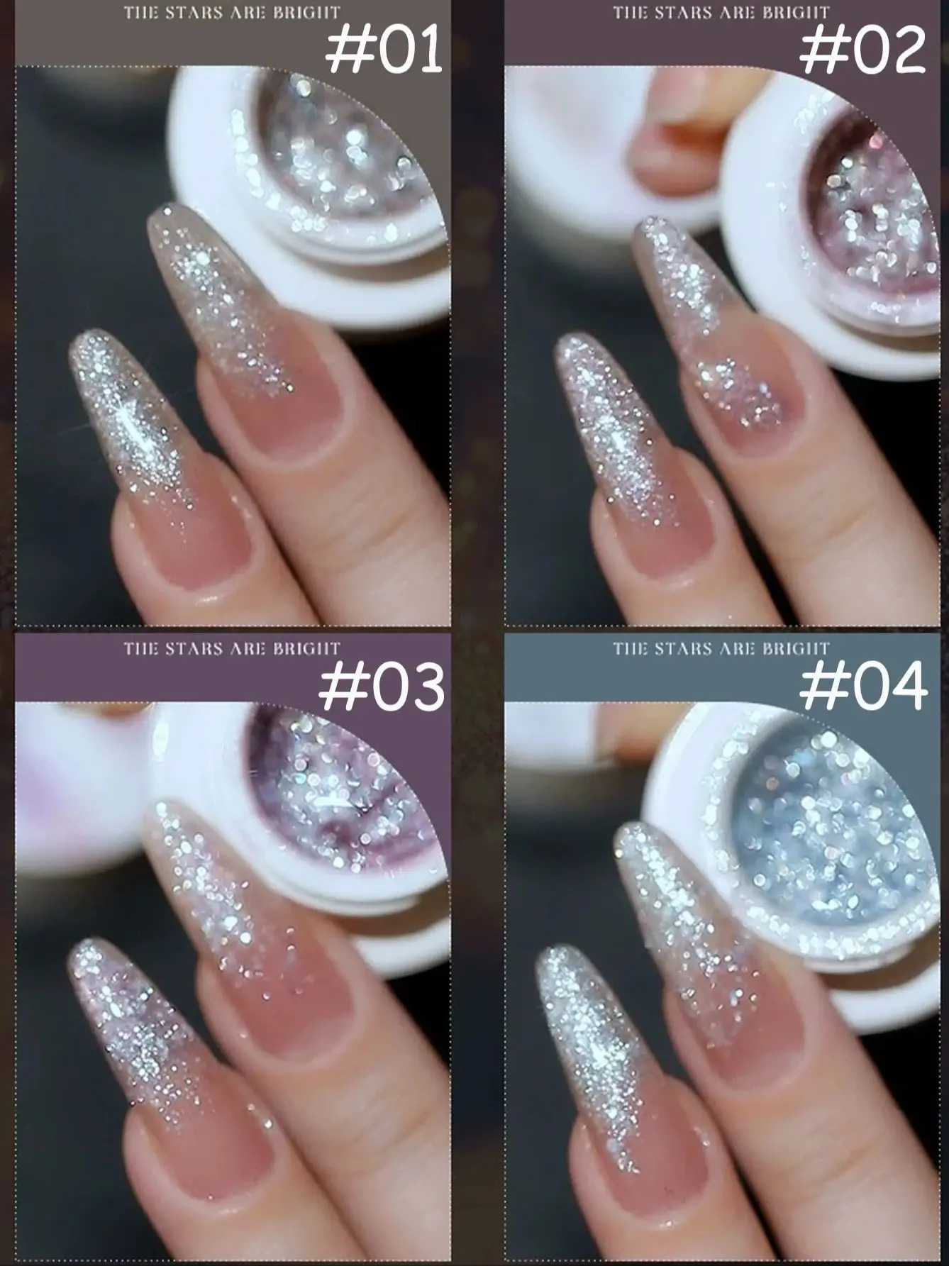 1pcs SHAKA Star Fine Flash Diamond Gel Nail Polish Transparent Nude Base Gradually Whitening Versatile Nail Enhancement Art