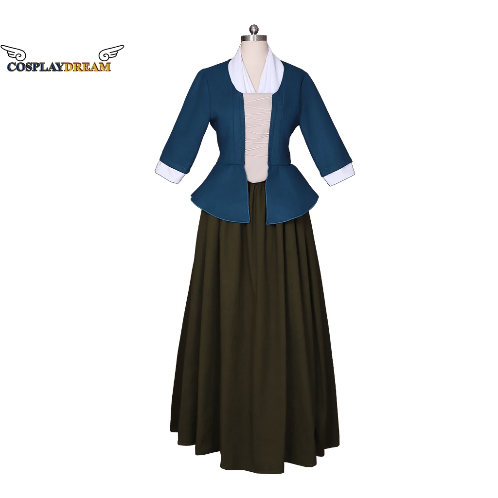 

TV Outlander Dress Claire Randall Cosplay Costume Scottish Country Dresses Victorian Ball Gown Women Dress Suit Custom Made