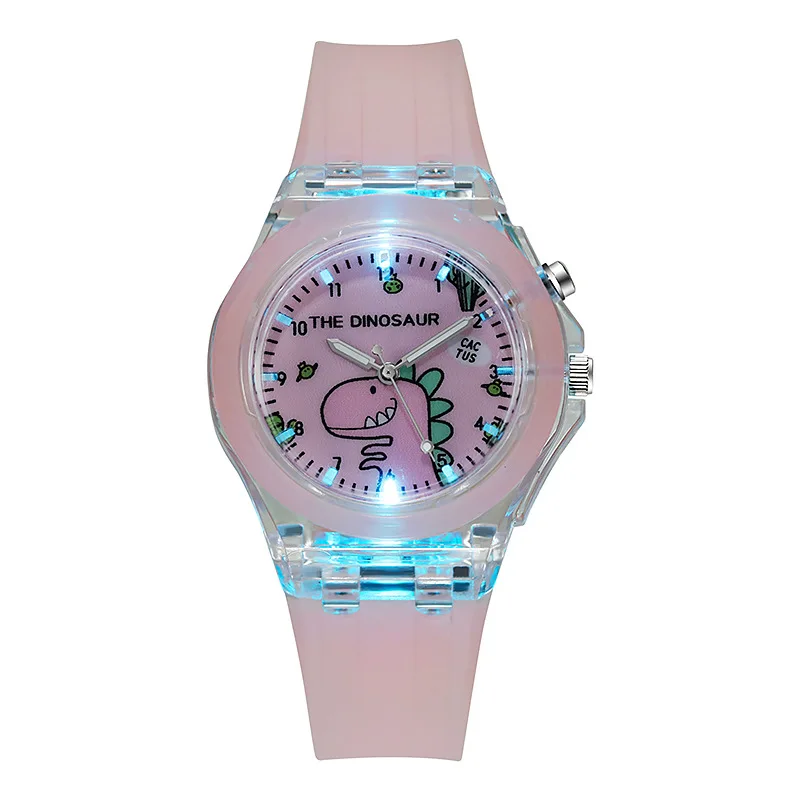 Children\'s Watch Cute Cartoon Watches Luminous Silicon Strap Boys Kids Students Fashion Quartz Wristwatches