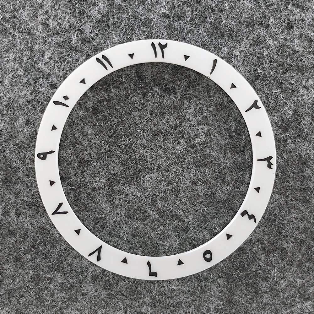 38mm ceramic bezel with tilting Arabic numerals bezel without luminous bezel suitable for 40M watch case accessories