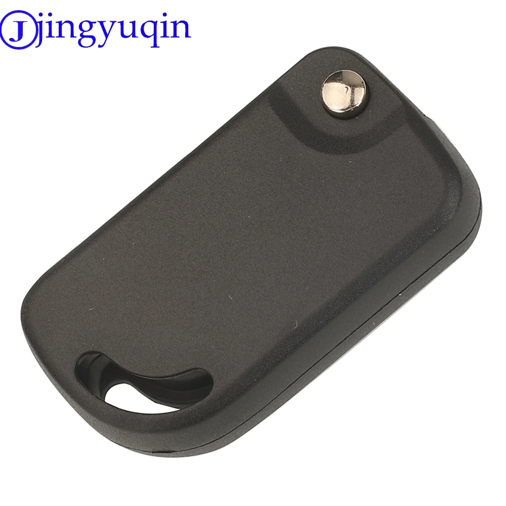 jingyuqin Flip Folding Car Remote Key Shell For WW Volkswagen Audi For Brazil Mark Transponder Case Uncut HU66 Blade Replacement