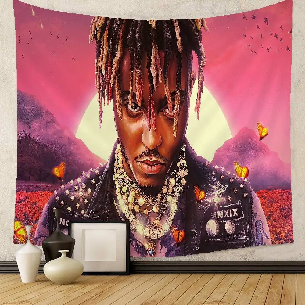 J-Juice W-Wrld Rapper Colorful Tapestry Wall Hanging Bohemian Wall Tapestries Mandala Wall Hanging Sheets