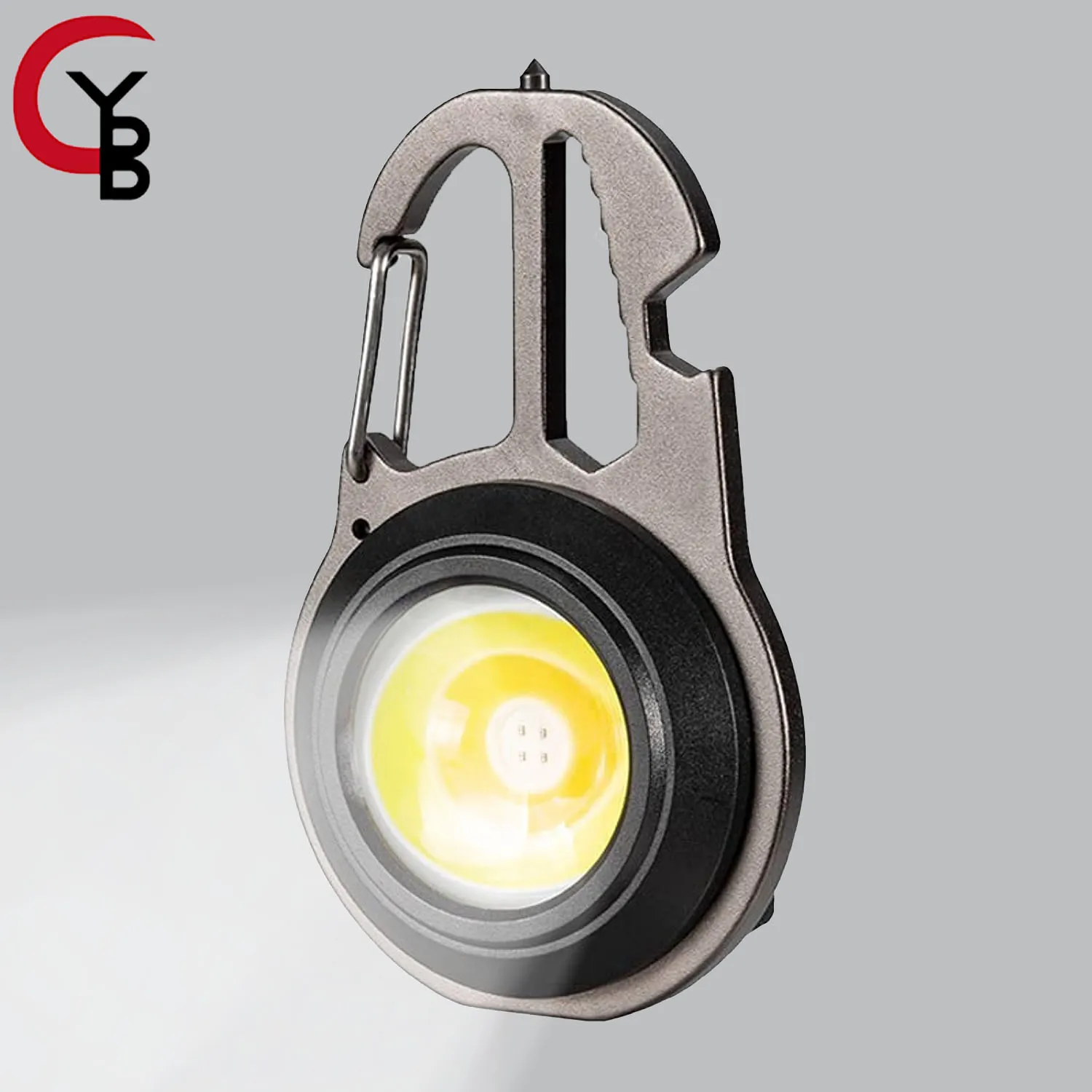 

1Pc LED Small Flashlight,Lamp Multifunction Keyring Type-c Charging 7 Light Mode Portable Pocket ,with Screwdriver Bottle Opener