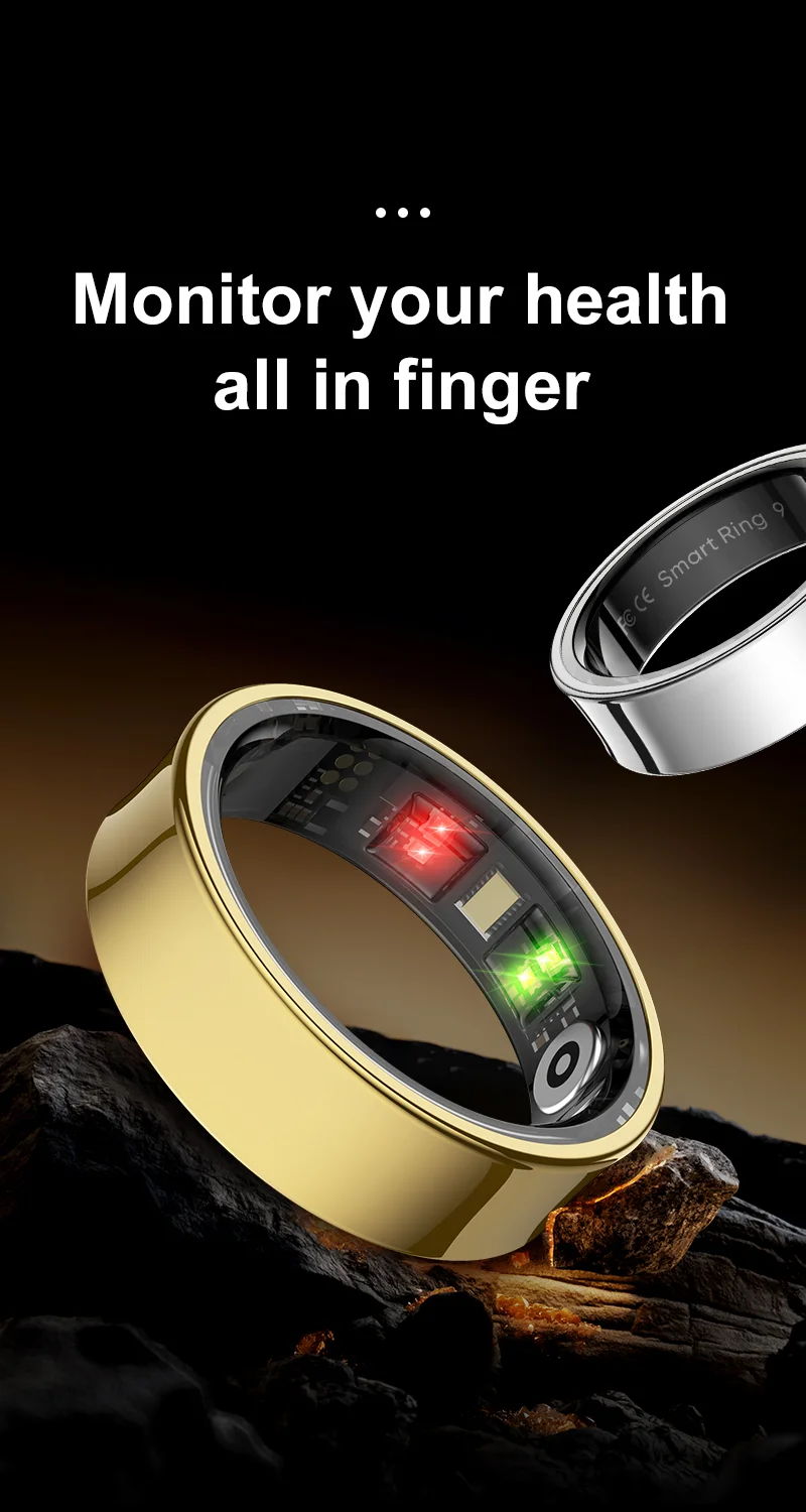 Neue Smart Ring R09 Gesundheit Monitor Multi Sport Modus Haut Temperatur Messung 5ATM Wasserdichte Smart Ring Mit Lade Fall – Detail 1