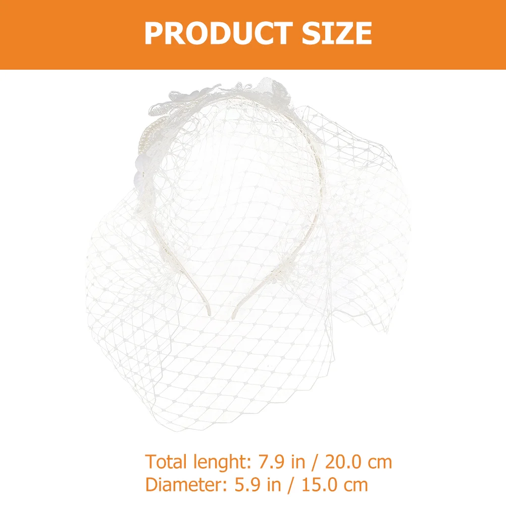 Mesh Lace Headband Hair Fascinators for Women Makeup European American Hats Polyester Tea Party Women's