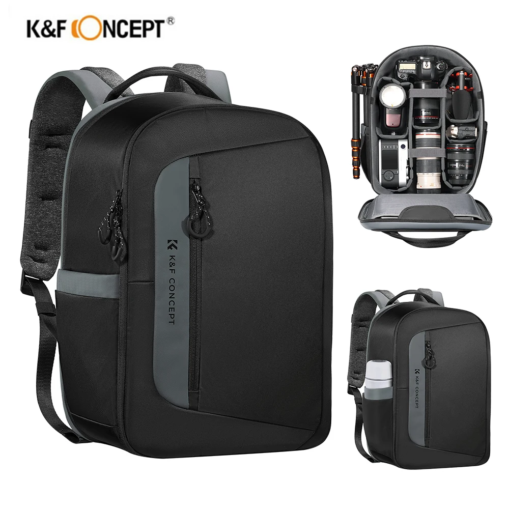 

K&F CONCEPT 22L Camera Backpack with Rain Cover Large Capacity Backpack Suitable for Photography Accessories