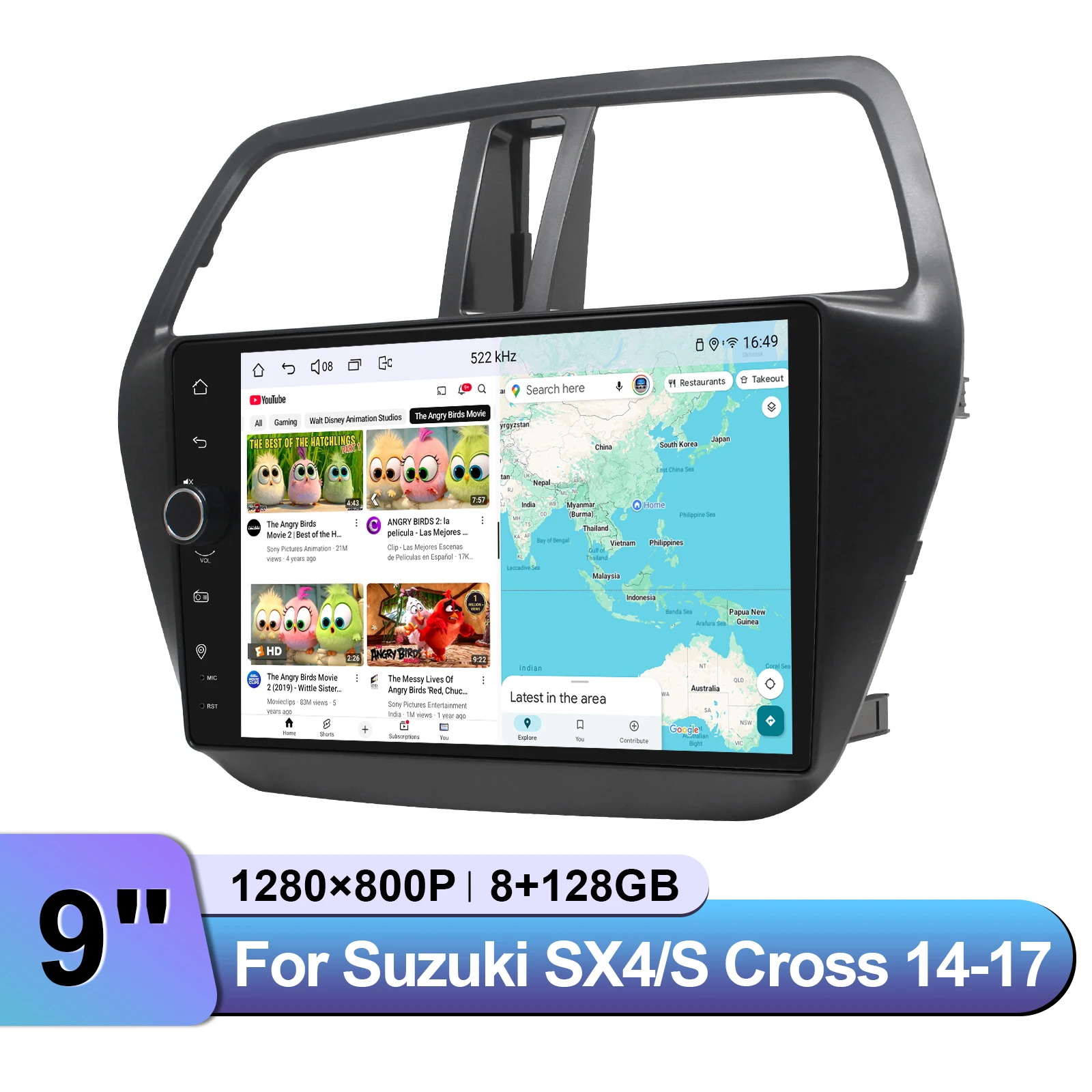 Upgrade Car Audio System Car Radio For Suzuki SX4/S-Cross 2014-2017 With CarPlay & Android Auto Multimedia Receiver Plug&Play