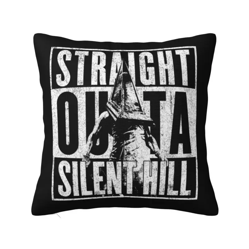 Straight Outta Silent Hill Cushion Covers 60x60cm Soft Pillow Case Sofa Chair Square Pillowcase Living Room Decoration