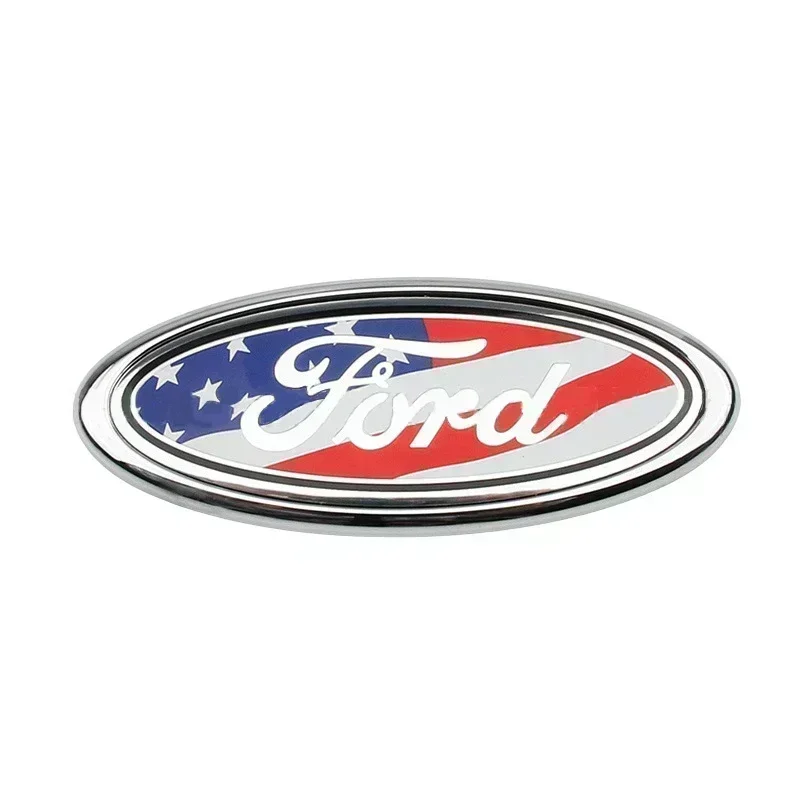 11.5x4.5cm Car Front Rear Trunk Emblem Cover Sticker for Ford Focus Mondeo Edge Ecosport Ranger Fiesta Fusion Kuga Accessories