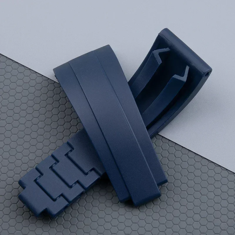 20/21 مللي متر حزام ساعة مطاطي عالمي لحزام رولكس غواصة الزان GMT Yachtmaster glideleck sekio أوميغا سوار معصم قابل للتعديل