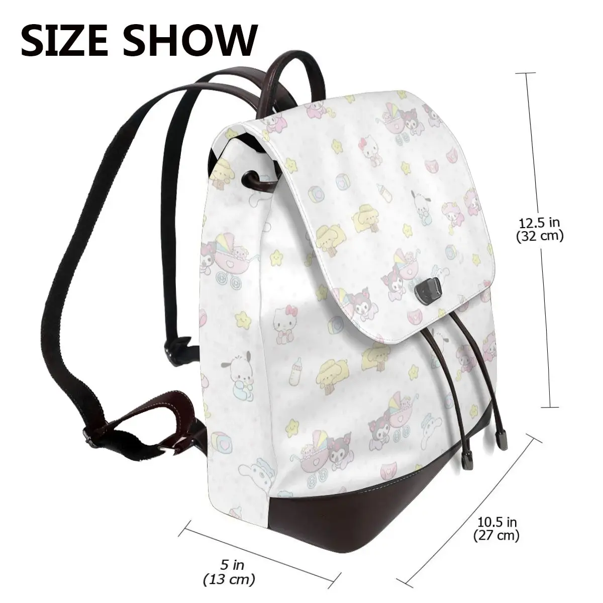 Pochacco New Hot Women’s Backpack Designer High Quality Leather Simple Fashion Backpack Large Capacity Backpack