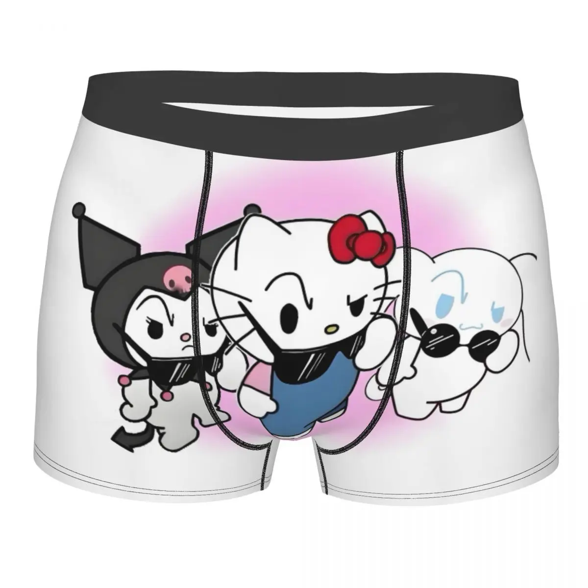

Custom Kuromi Cartoon Manga Underwear Men Stretch Boxer Briefs Shorts Panties Soft Underpants For Homme