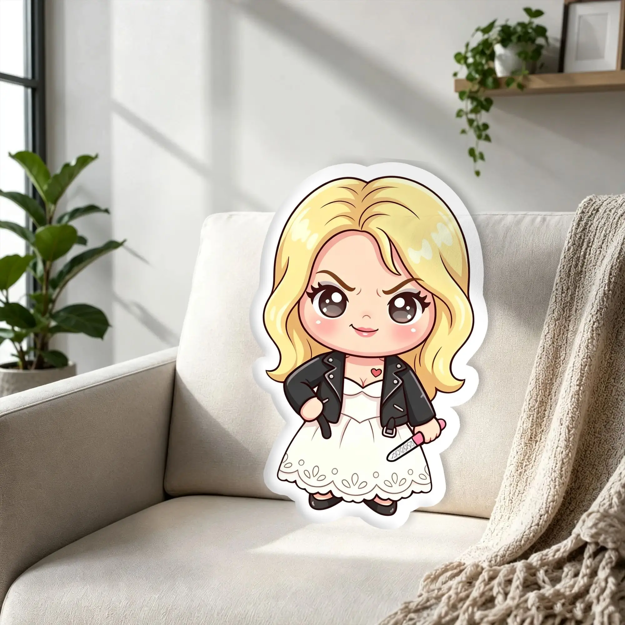 Custom B-Brides of Chuckys Stuffed Pillow Cushion Killer Doll Modern Soft Cushion DIY Pillows For Bedroom