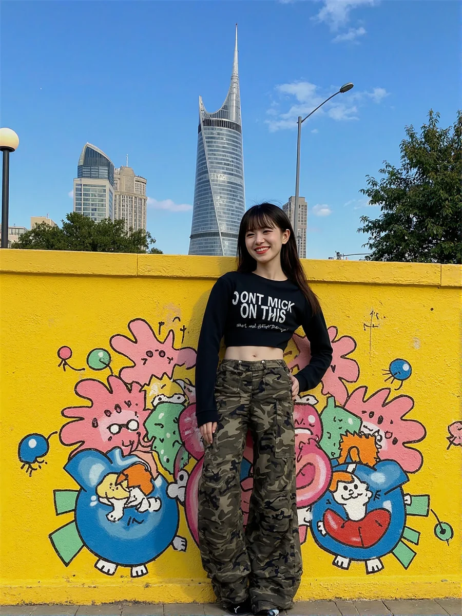 Damen-Cargohose, Trend, weites Bein, plissiert, für Damen, elegant, Büro, hohe Taille, drapiert, locker, formell, geschäftlich, Arbeit, professionell, Schwarz