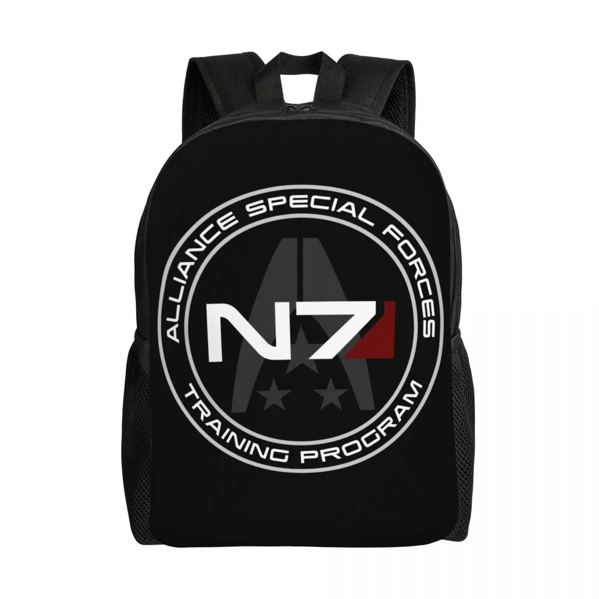 

Alliance Mass Effect N7 Travel Backpack Men Women School Laptop Bookbag Video Game College Student Daypack Bags