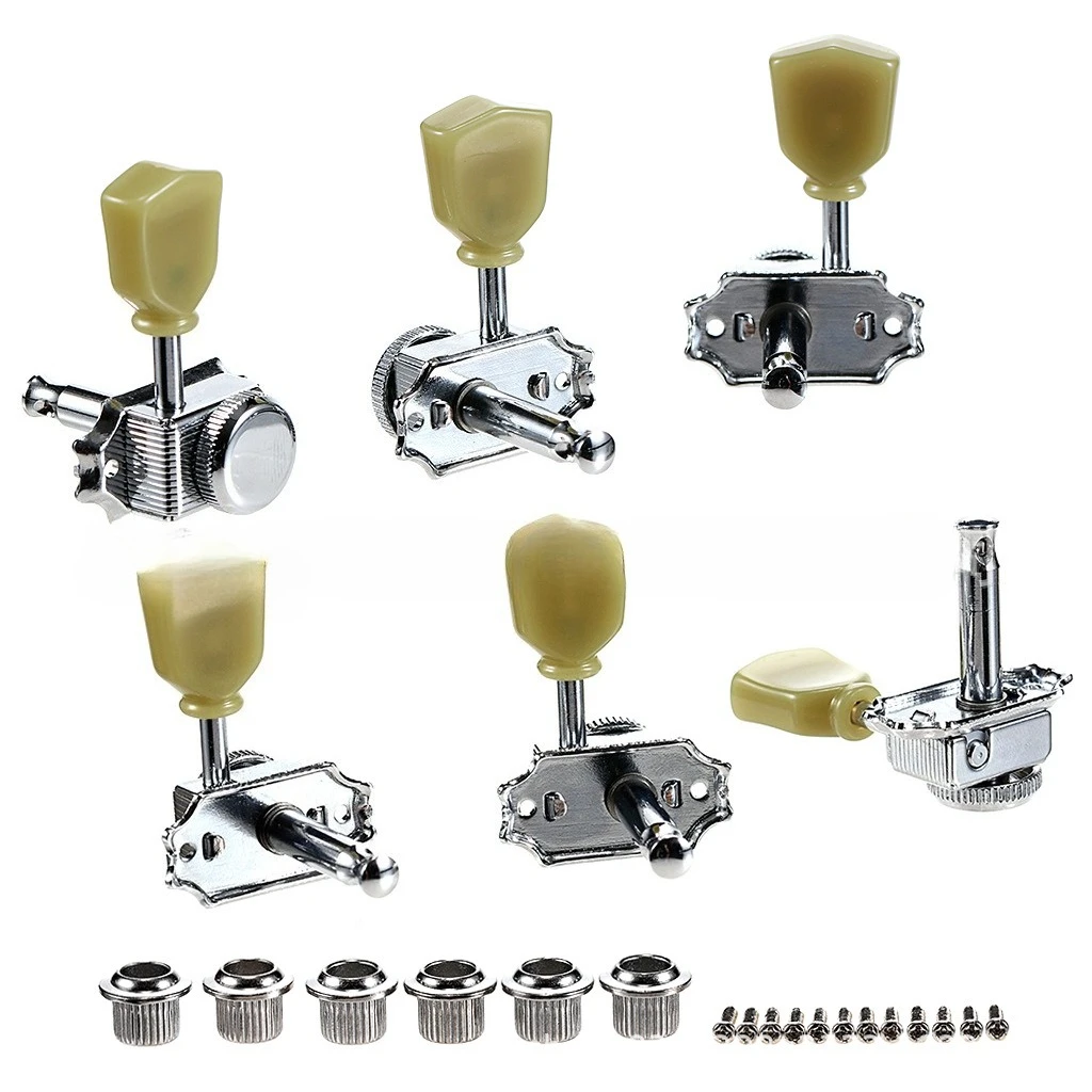 Top Selling Guitar with Guitar Jade Button Strap Lock 3R3L Chrome Strings