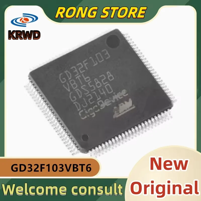(5 uds) GD32F103 VBT6 nuevo y Original Chip IC GD32F103VBT6 GD32F103 LQFP-100 ARM Cortex-M3 microcontrolador de 32 bits-MCU