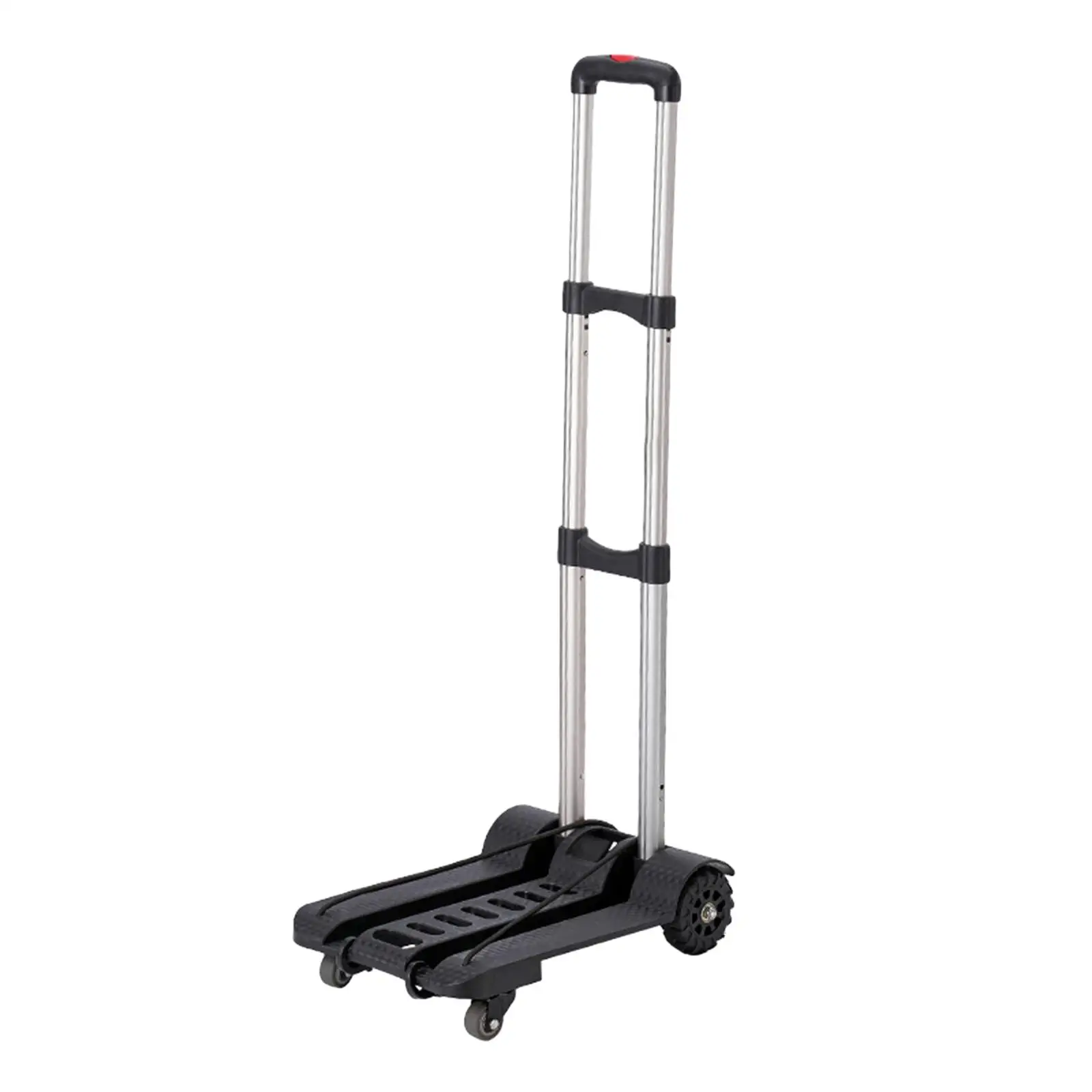 Folding Hand Truck Cart Lightweight Portable Telescoping Handle Carrier Luggage Trolley for Shopping Traveling Carrying