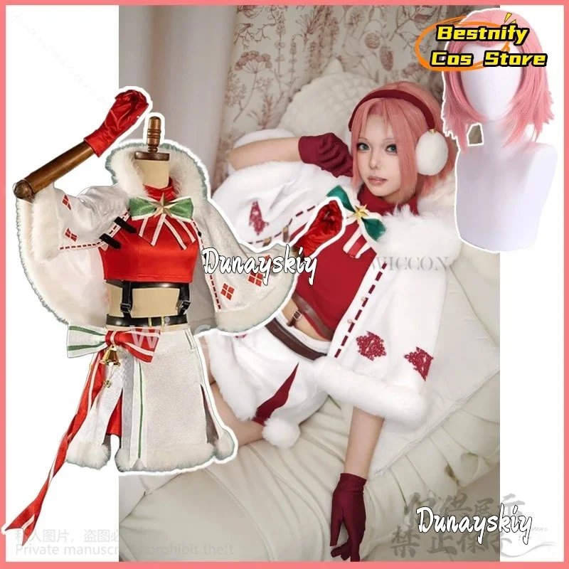 

CosplayAnime Harunno Sakura Cosplay Costume Christmas Dress Lovely Kawaii Lolita Wigs For Girls Woman Halloween Suit Cos Customi