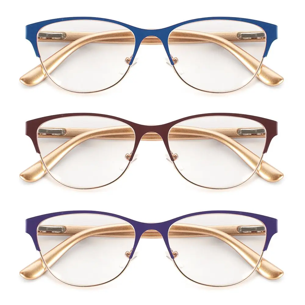 

Women Men Anti-fatigue Magnification Retro Half Frame Optical Eyewear Reading Glasses Presbyopic Eyeglasses Hyperopia Glasses