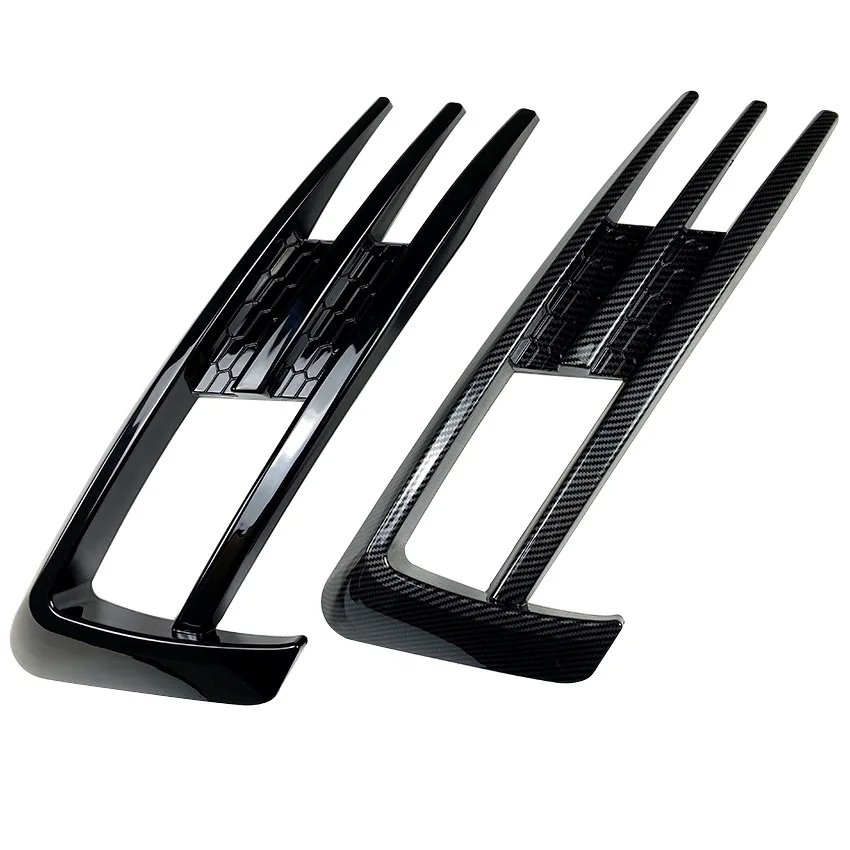 For VW Golf 7 MK7 2013 - 2016 Front Bumper Fog Light Lamp Eyebrow Wind Knife Gloss Black ABS 2Pcs Car Accessories