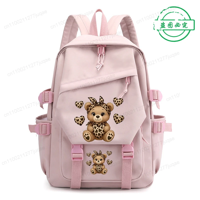 children-girl-backpack-school-bag-pink-for-kid-child-teenage-schoolbag-primary-leopard-bear-kawaii-cute-bookbag-anime-bagpack