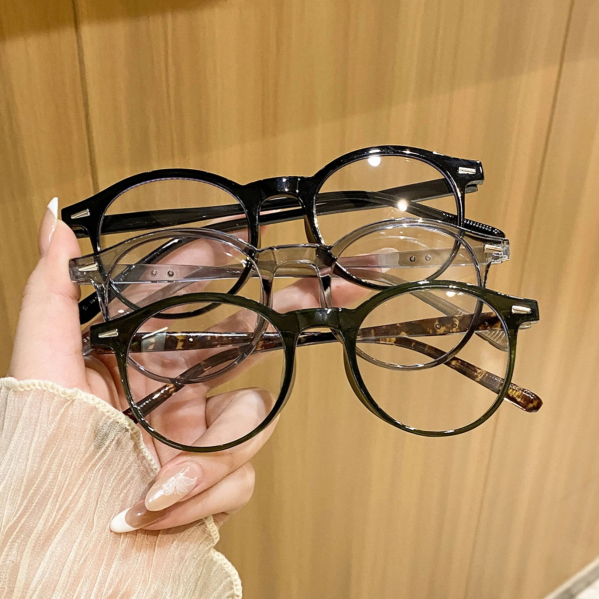 3Pcs 여성용 플라스틱 라운드 풀 프레임 섬세한 좁은 - Women'S Fashion Glasses Non Prescription 리뷰 및 가격