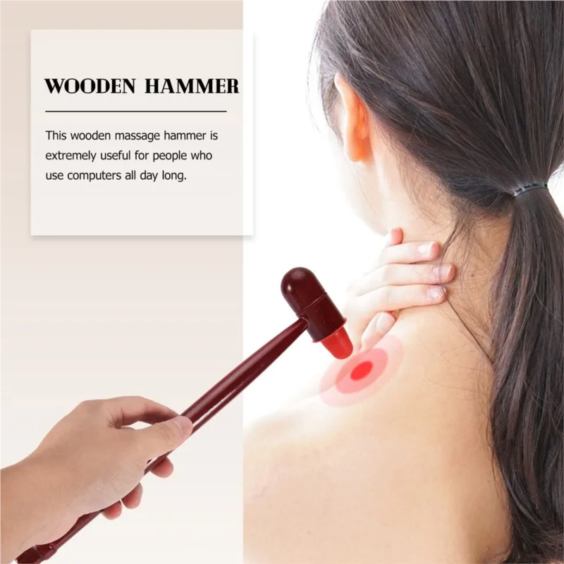 Wooden Massage Hammer Stress Relax Massage Device Knocking Hammer