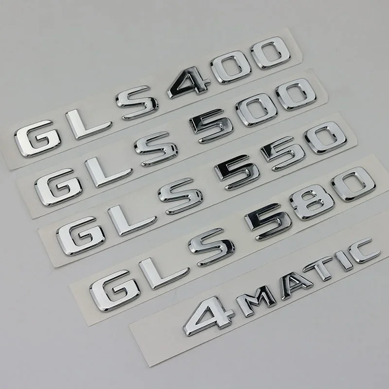 3D-эмблемы из хромированного ABS-пластика для багажника Mercedes-Benz GLS X166 GLS 320 350 400 450 500 580 350d 400d, наклейки-аксессуары