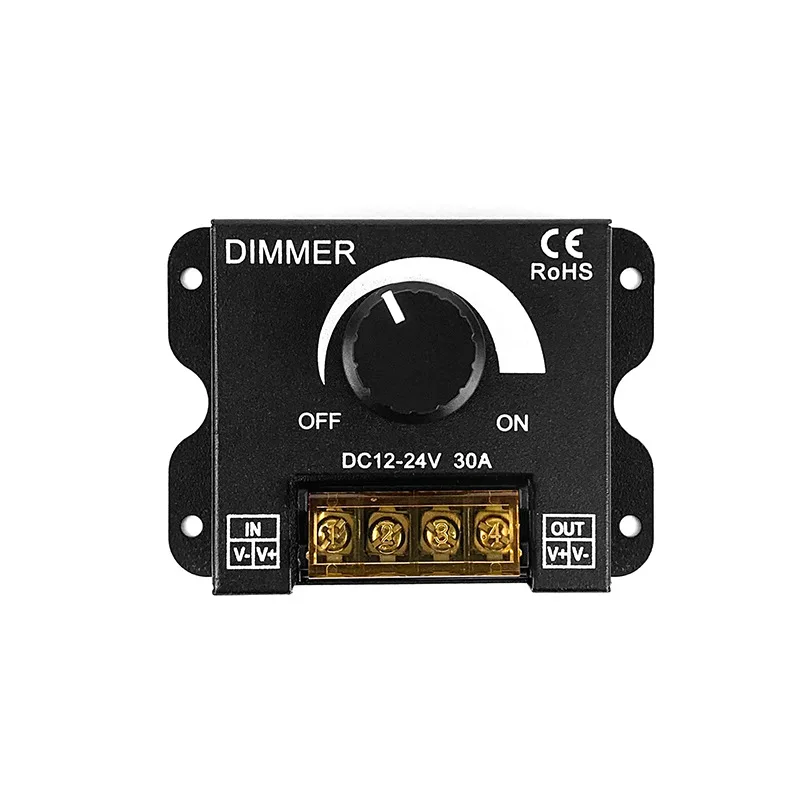 Rotary Glas Knopf LED Panel Dimmer DC12V/24V Einstellbare Schalter Helligkeit Lampe Streifen Fahrer 5050 3528 Einzigen Farbe band Dimmen