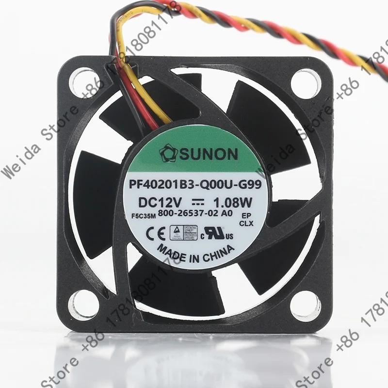 

cooling fan New Sunon DC 12V 1.08W AC EC Silent double ball bearing 4020 40X40X20MM PF40201B3-Q00U-G99