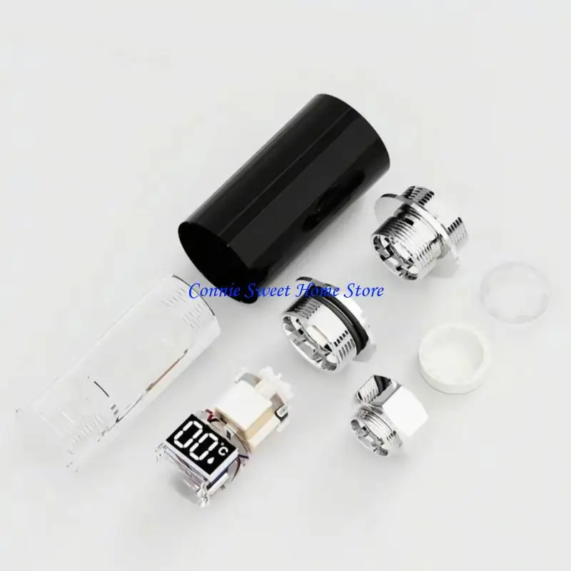 LXAF Pantalla LED Termómetros Energía Agua Monitor Temperatura Ducha Fácil Instalar