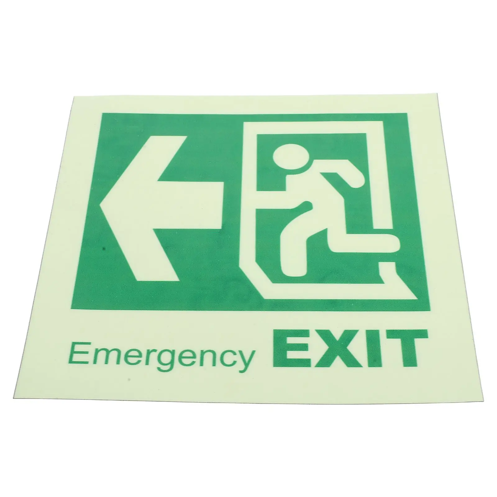 Emergency Exit Sticker High Visibility Self Led Signs For Business Adhesive Glow in Safety Signs Traffic