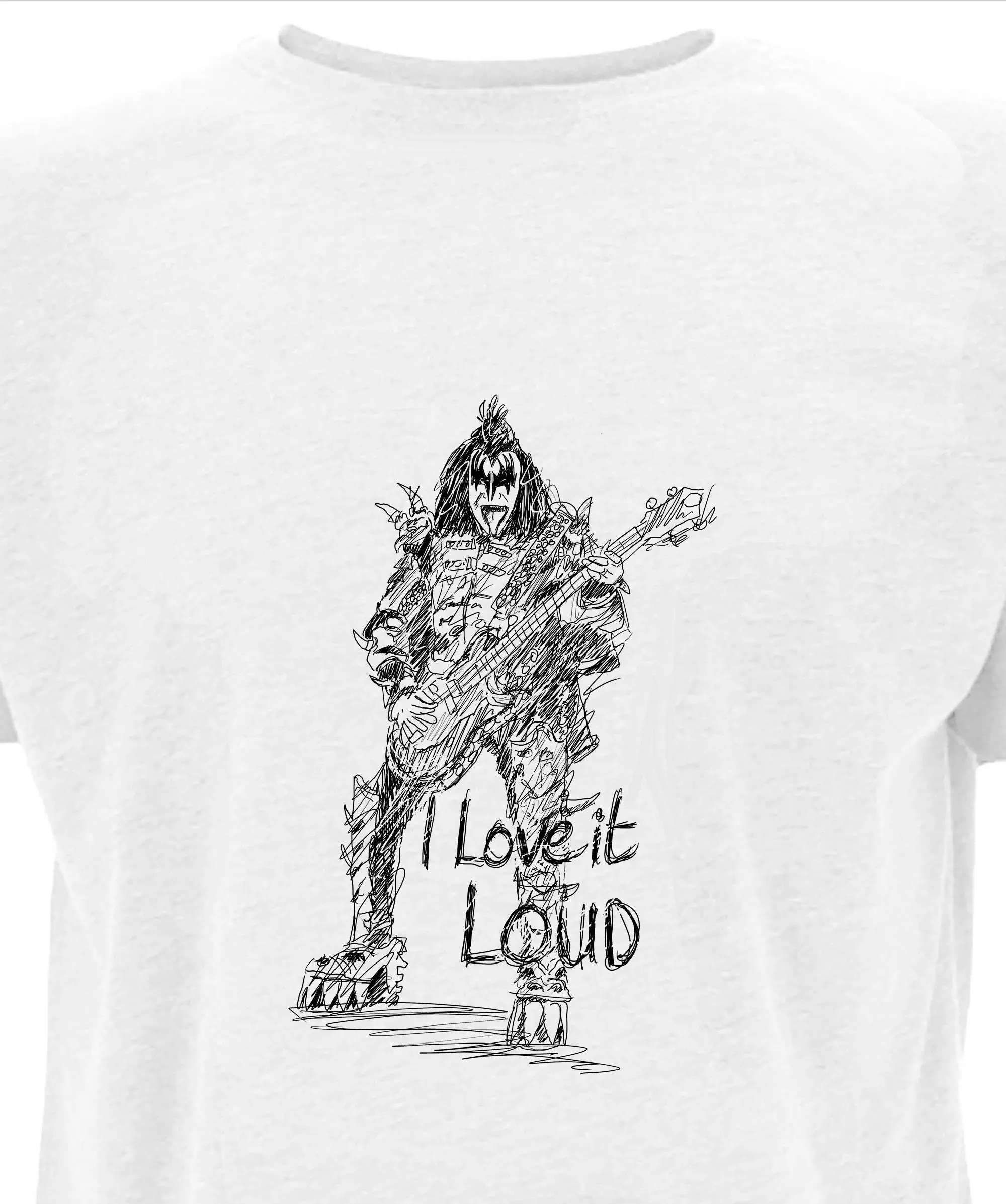 Gene Simmons Äì Kiss Rock T Shirt Men'S S For Men Fairwear Approved Cotton