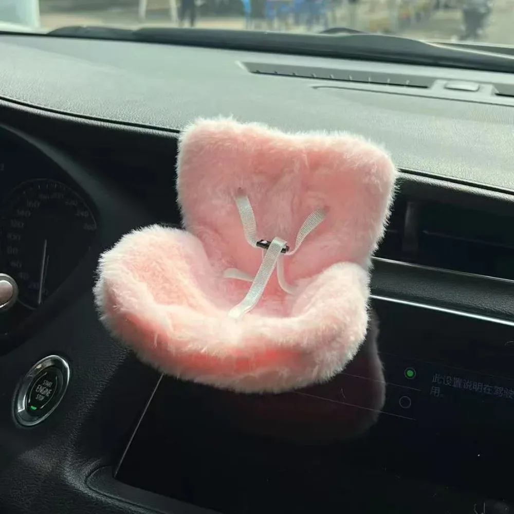 Assento de carro de boneca, modelo de cadeira de desenho animado, decoração de saída de assento de carro de boneca, estilo interior de carro