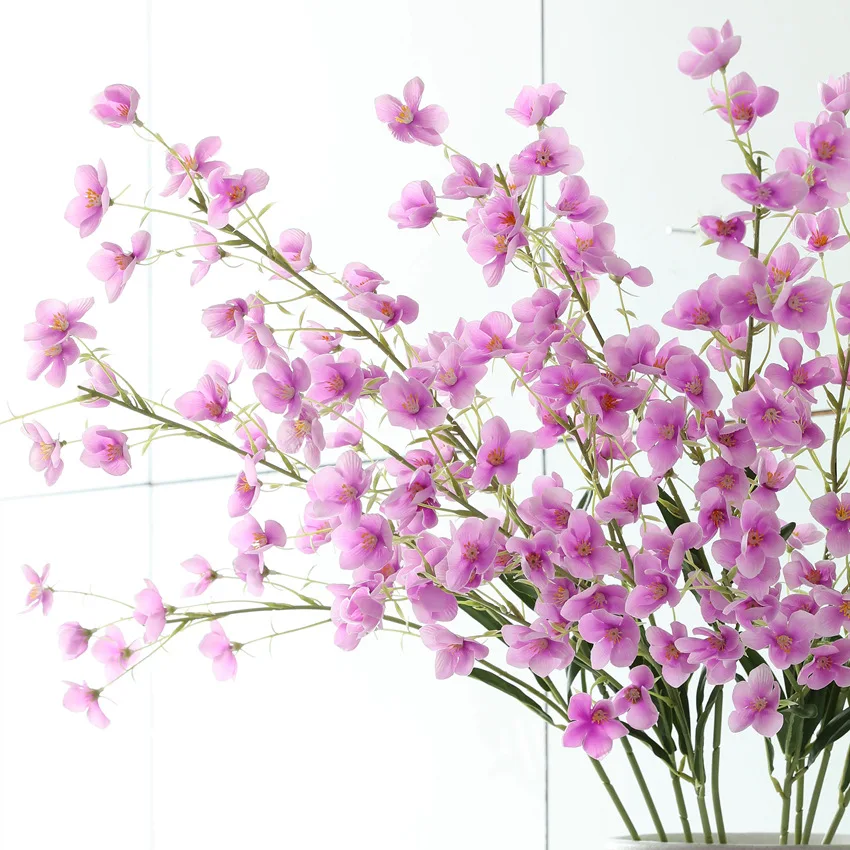 5 Stück Künstliche Blumen Maiglöckchen Seidenblume für Heimdekoration Hochzeitsdekoration Blumenlange Zweige Windspiel Partydekoration – Detail 3