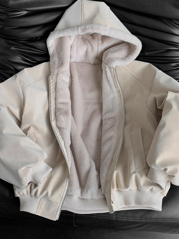 Retro Amerikaanse Thiened Katoenen Jaet Heren Winter Faion Merk Paar Warm PU Leer Katoenen Jas Jeugd Sle