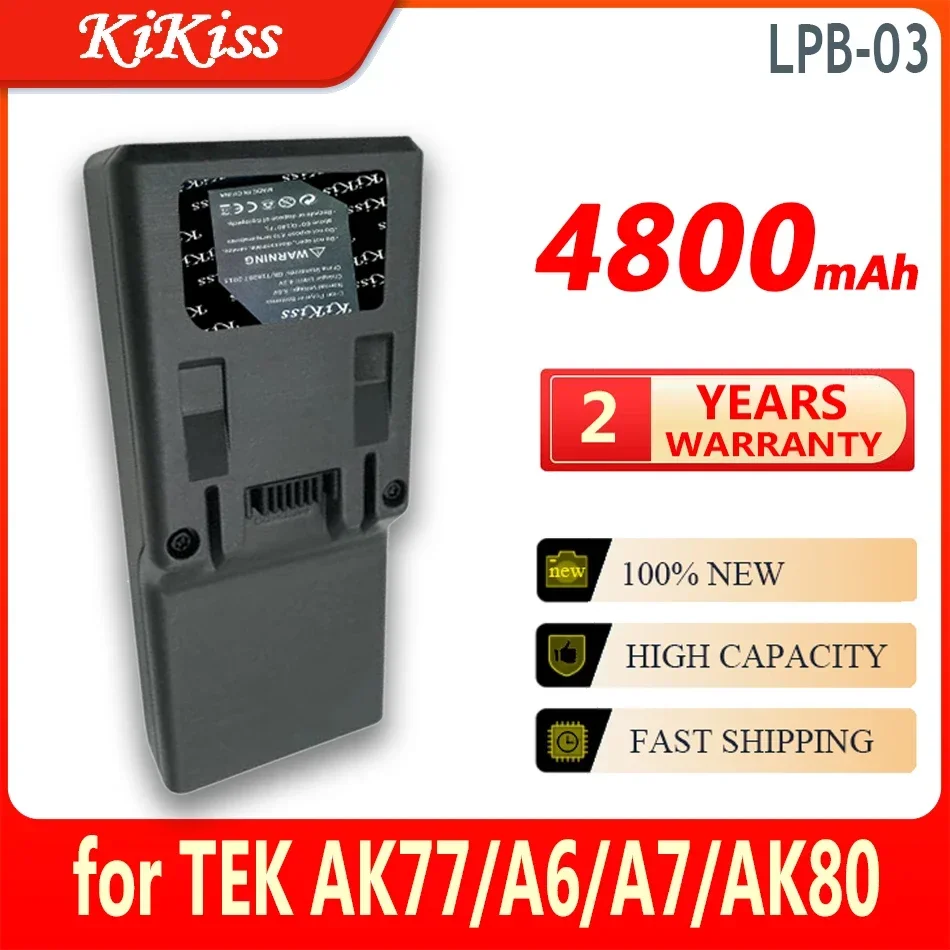 

KiKiss Battery LPB-03 LPB03 4800mAh for TEK AK77/A6/A7/AK80 High Capacity Bateria