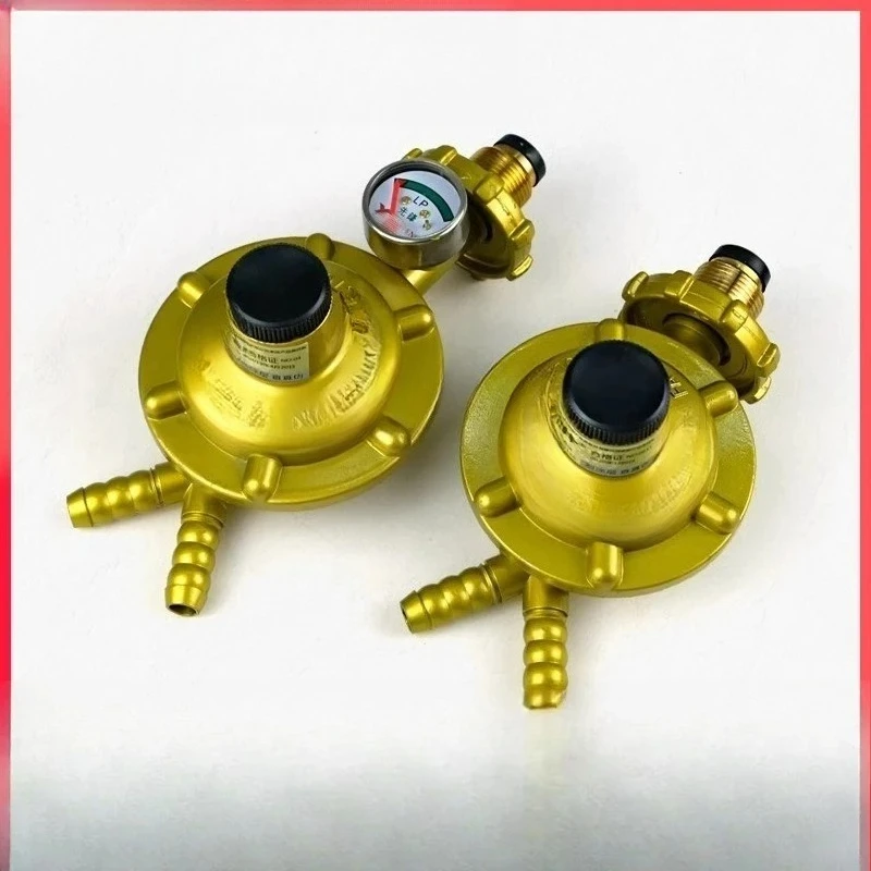 Household 0.6 double nozzle explosion-proof liquefied gas pressure reducing valve, gas cylinder self-locking gas valve