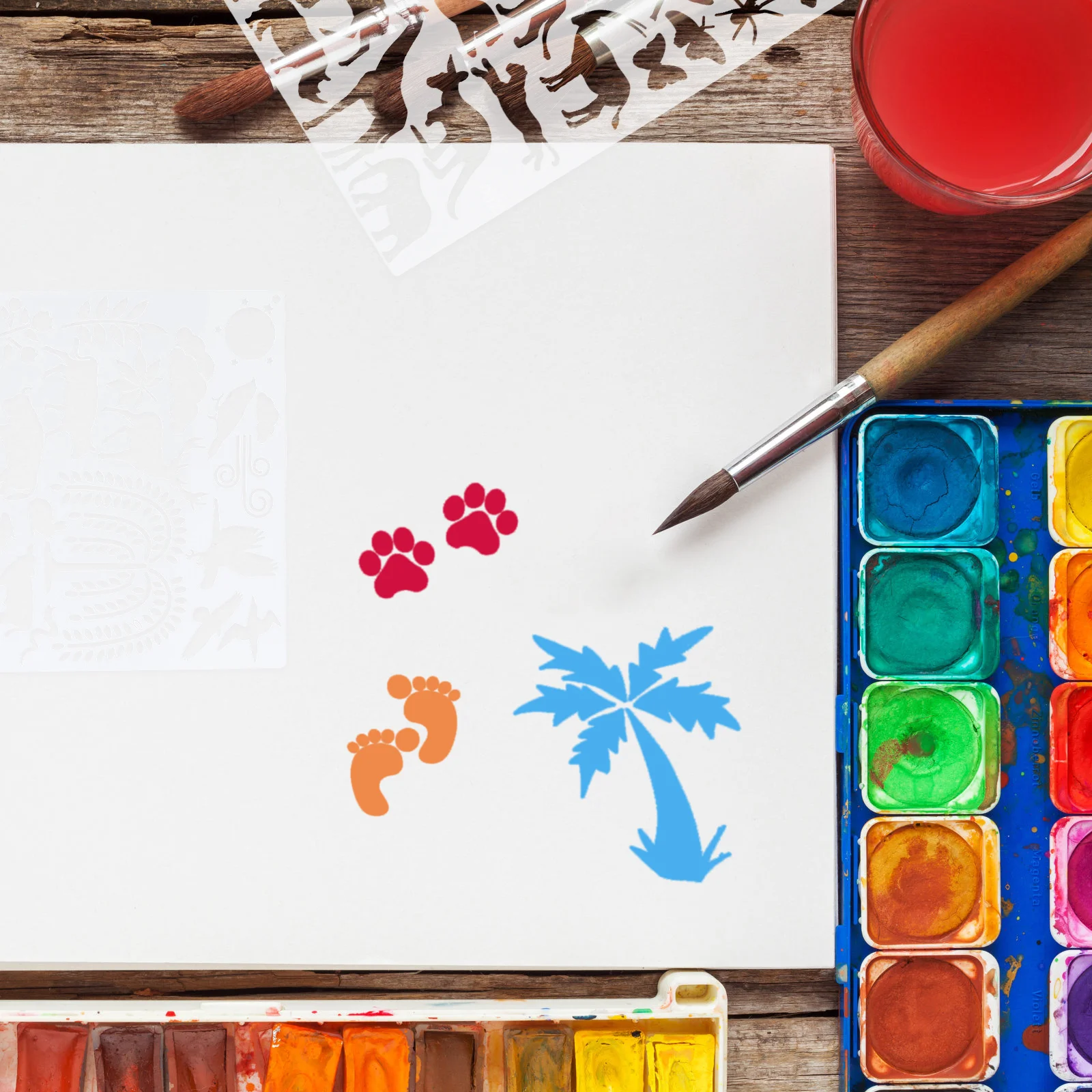 

9Pcs Animal Drawing Stencil Highquality Pet DIY Craft Gift for Art Design Animal Painting Stencil DIY Drawing Template