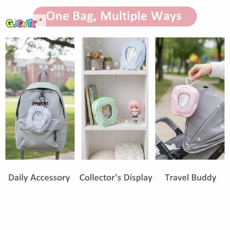 Durable Doll Display Bag Polka Dot With Heart Carabiner Doll Carrying Bag Bag Keychain Pendant Mini Ita Bag