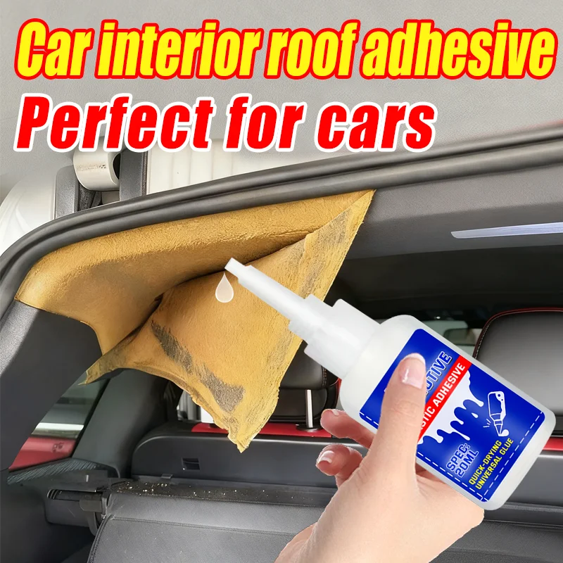 Auto Interior Adhesive for Roof Lining Repair - High Strength Bonding for Car Ceilings and Trims - Quick-Setting Glue 20ml
