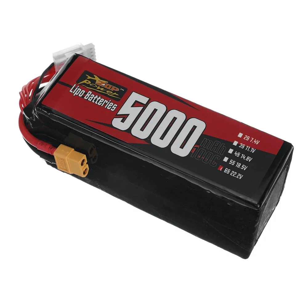 RC 드론용 ZOP 파워 LiPo 배터리, XT60 플러그, 6S, 22.2V, 5000mAh, 100C, 111Wh