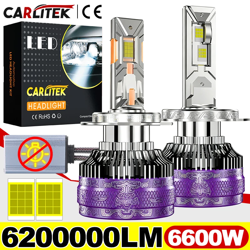 6600 واط 62000000LM H7 H4 H11 Led المصباح عالية الطاقة 9084 CSP Canbus H8 9005 HB3 9006 HB4 9012 HIR2 توربو مصباح سيارة Led المصابيح الأمامية #1